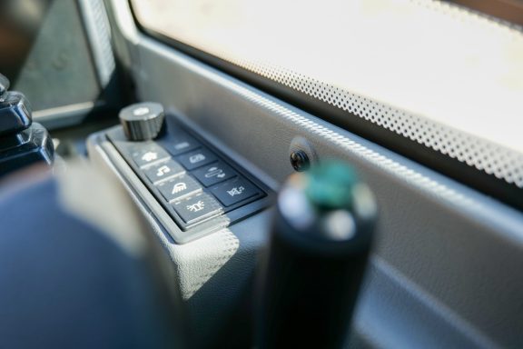 SDLG ER627H mini excavator cab view of internal switches and controls