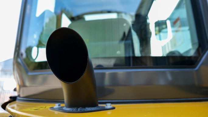 SDLG ER655H Zero Tail Swing Mini Excavator exhaust